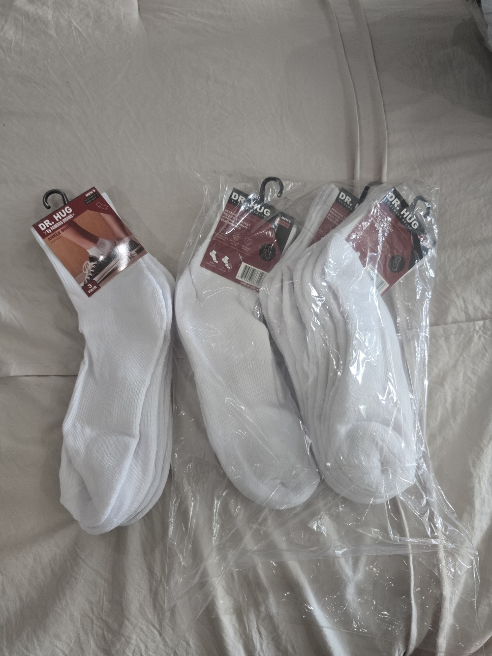 Men's White Crew Socks - 6 Pack